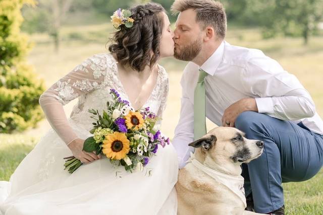 Happy couple and pup!