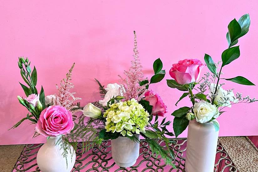 Blushing Pink Bud Vases