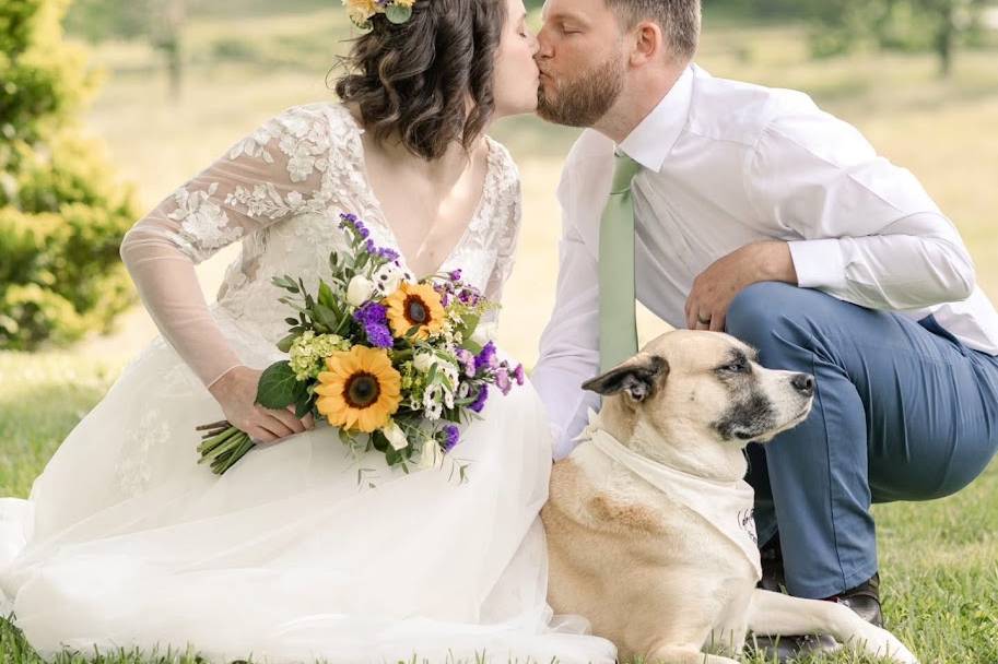 Happy couple and pup!