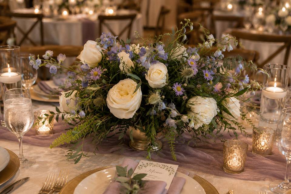 Blue and White wedding