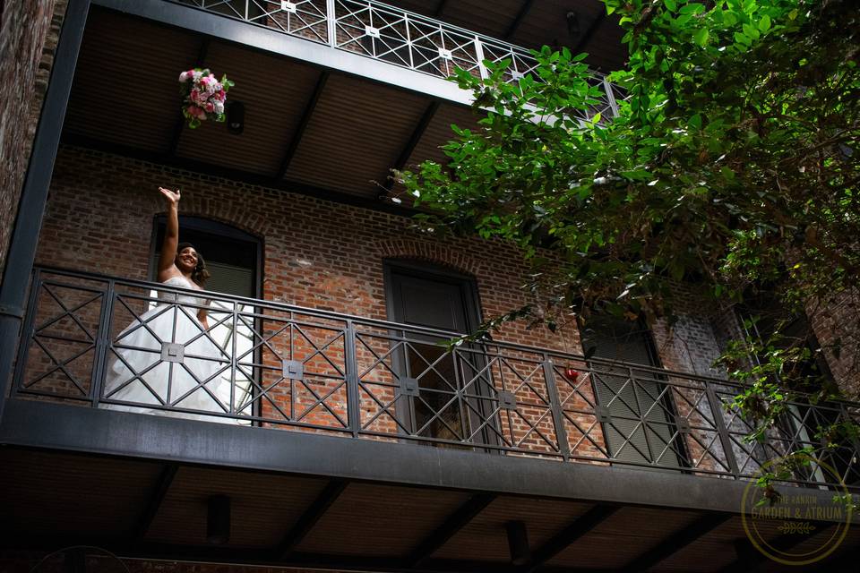 Balcony Bouquet Toss