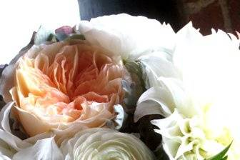 Garden Dahlias, Garden Rose 'Juliette', Ranunculas, Hydrangea. Jasmine, Succulents
