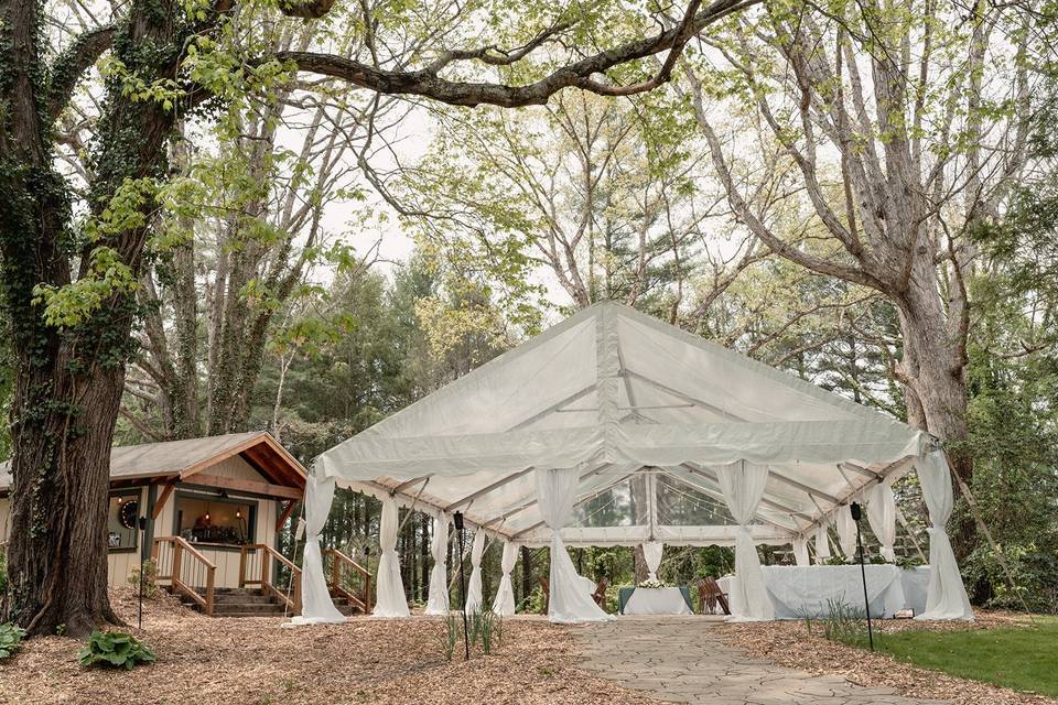 Tent view from the ceremony