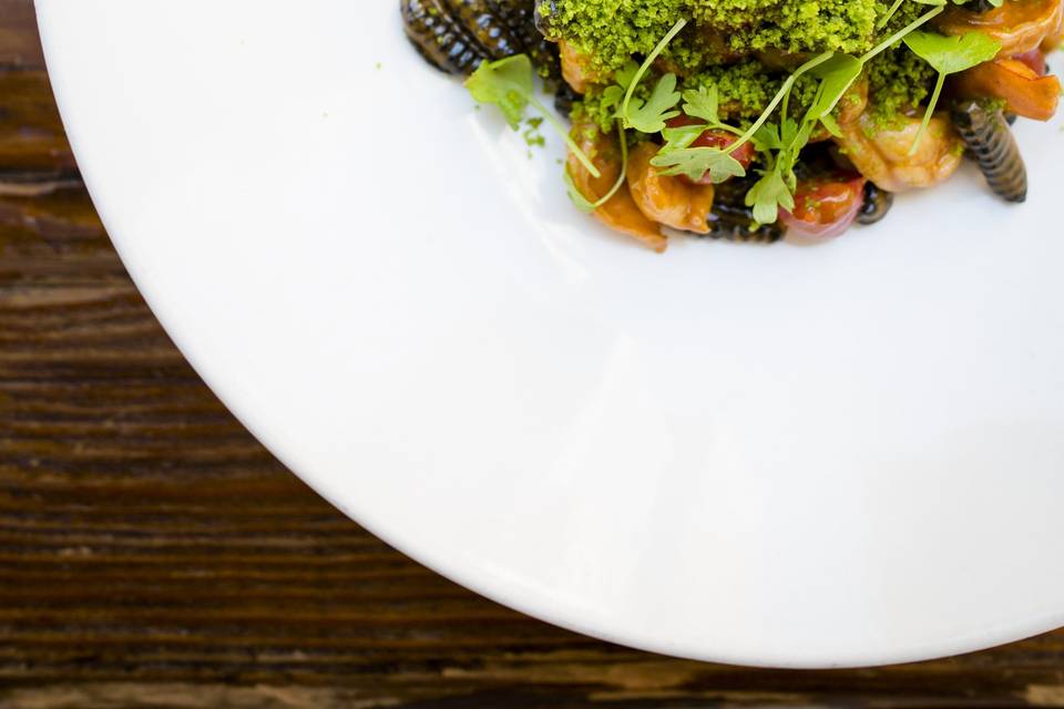 Squid ink cavatelli