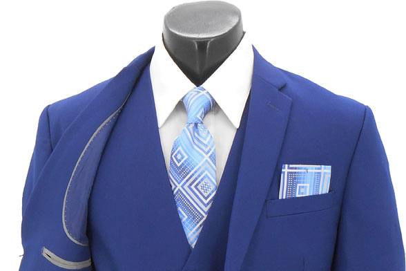 Cobalt blue wedding suit