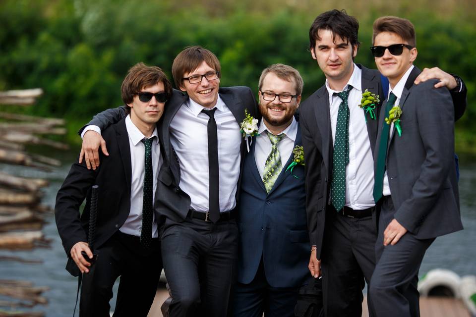 Groom and groomsmen