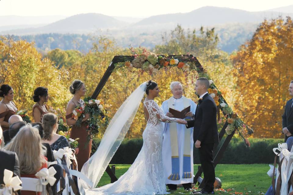 A scenic ceremony