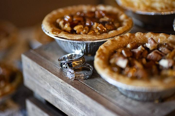 Wedding rings and pecan pie
