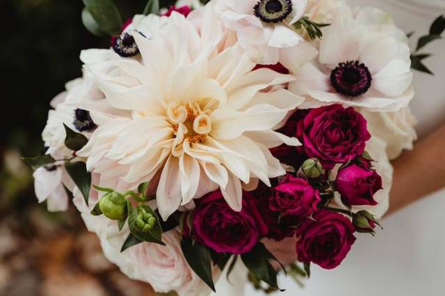 Dahlias, Anenomes, and Roses