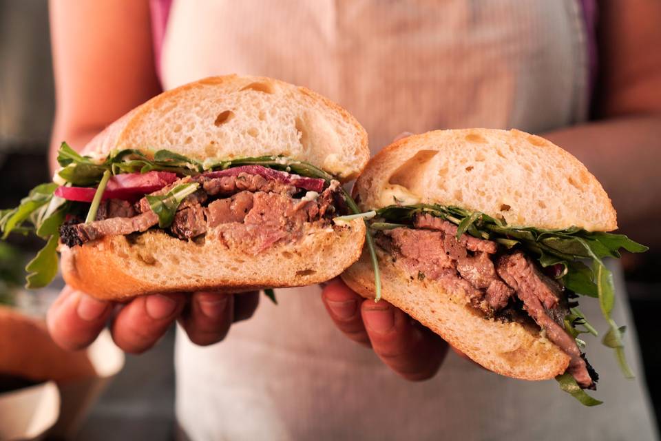 Tri-tip steak sandwich