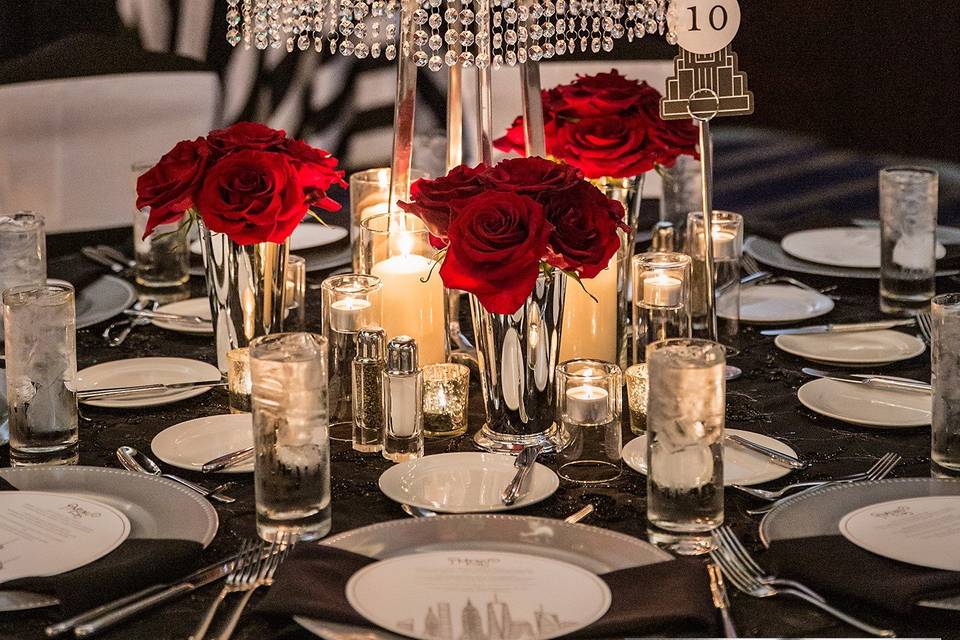 Crystal Lamp w/Floral