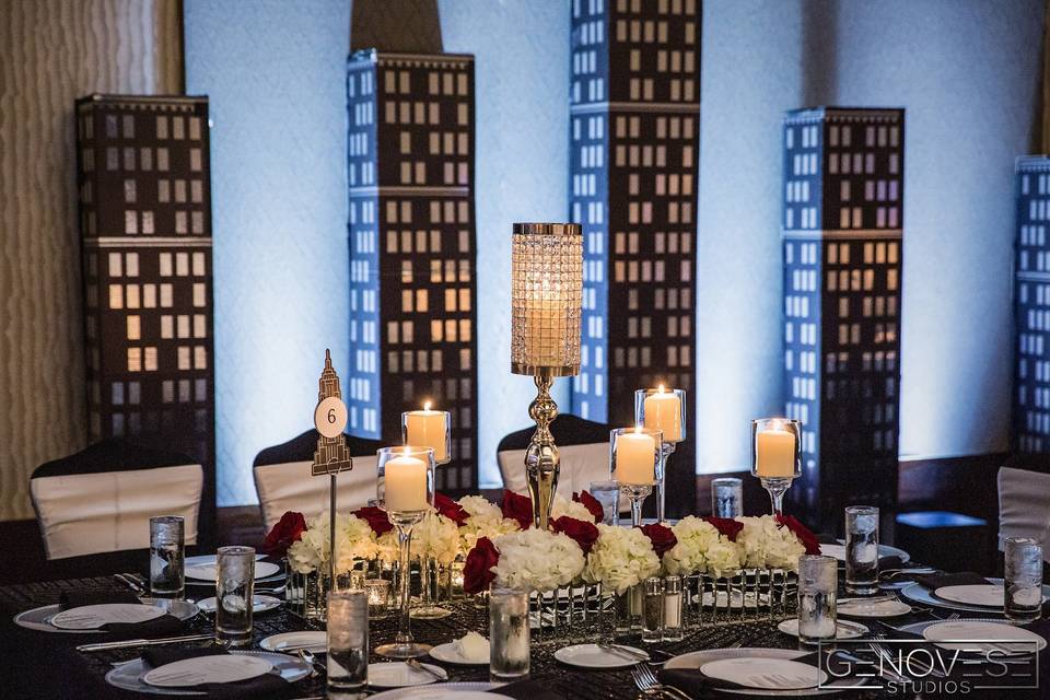 Centerpiece w/Glass Candlehold