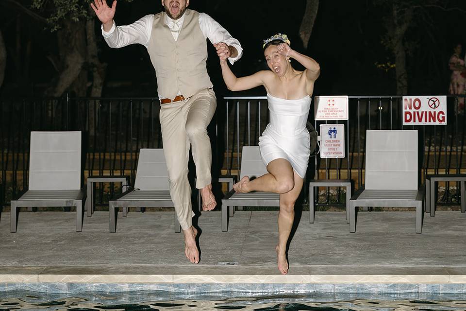 After Party Jumping in Pool