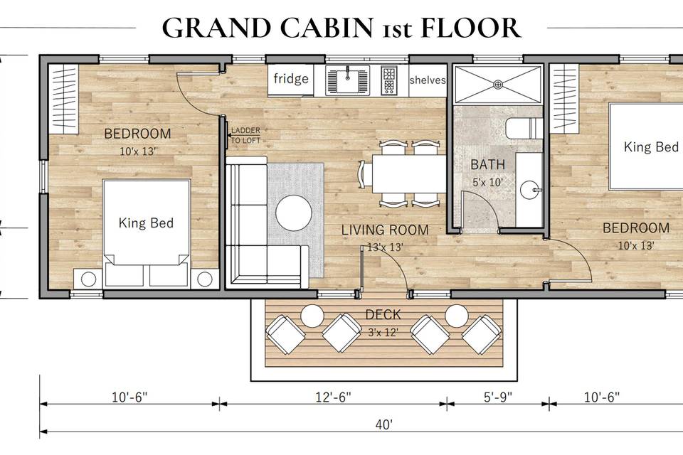 Grand Cabin's floorplan