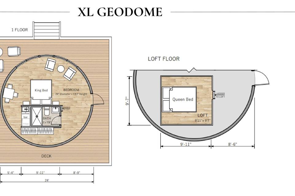 XL Geodome's floorplan