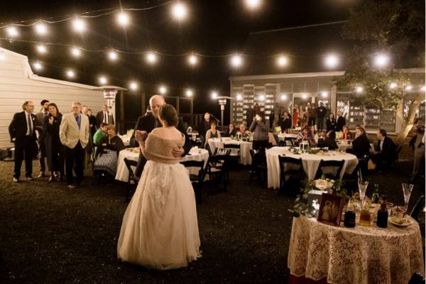 Outdoor reception on plaza