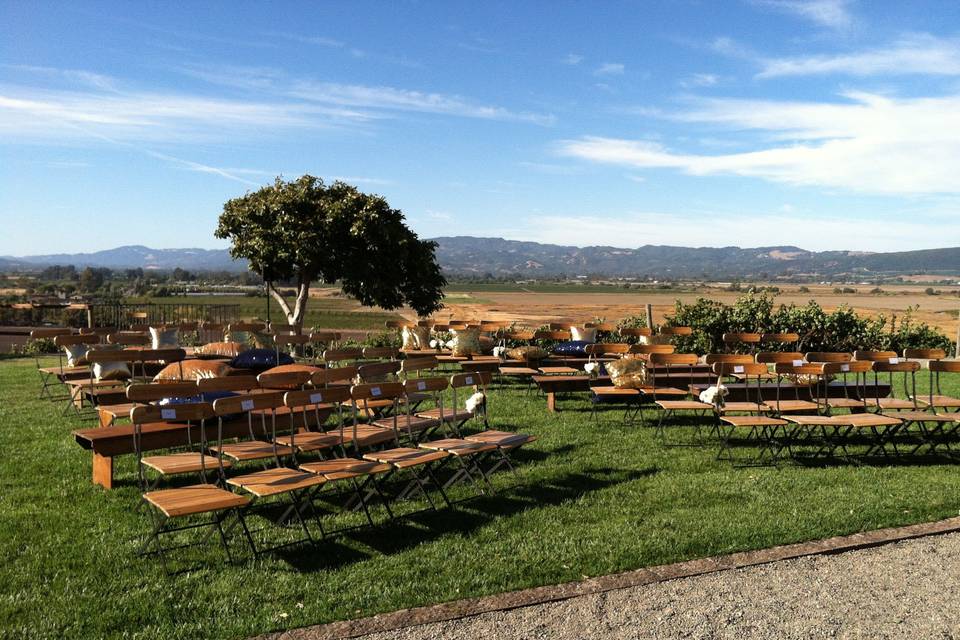 The wedding benches