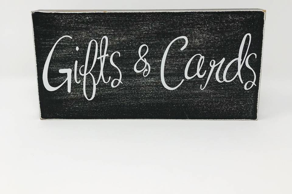 Gifts & Cards sign