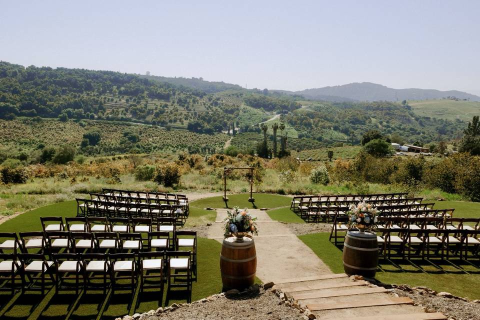 Ceremony area pre-wedding