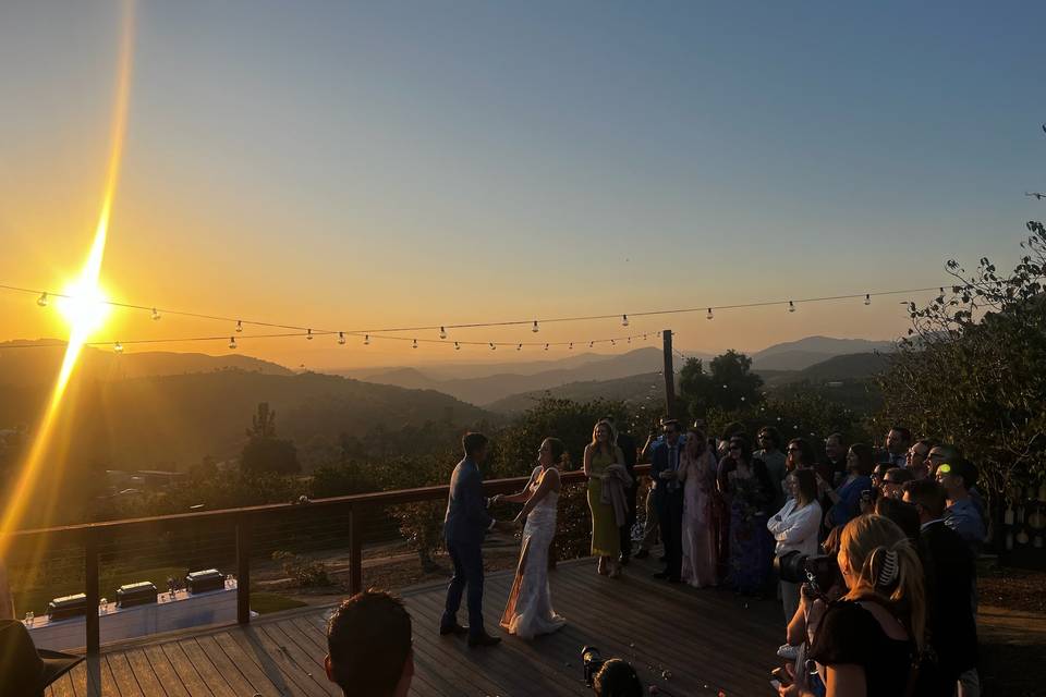First Dance on the deck!