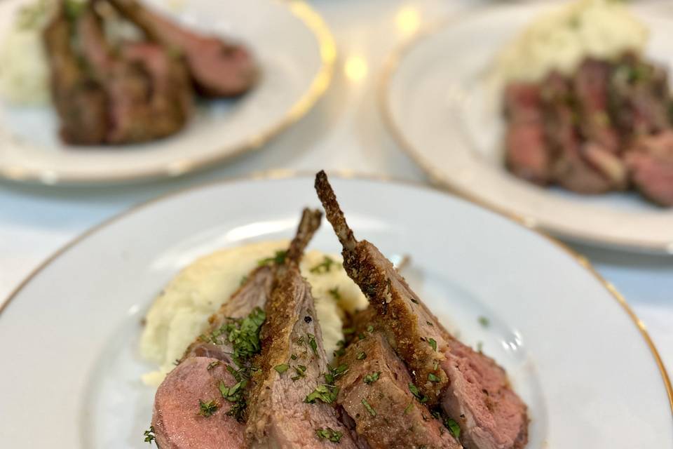 Plated Rack of Lamb