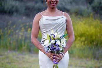 Bride with Bouquet - Ebony Online Wedding