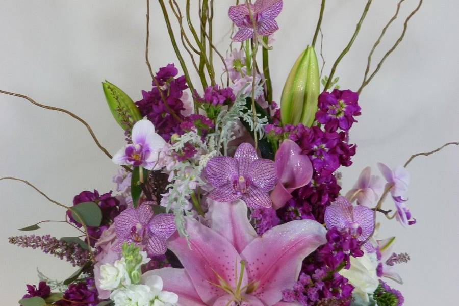Orchid and Lilly Arrangement