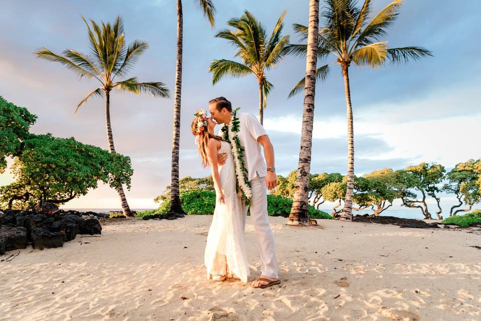 Beach wedding magic