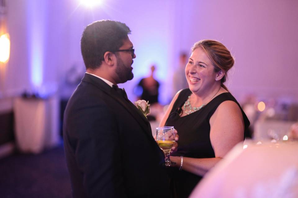 Sharing a Laugh with the Groom!