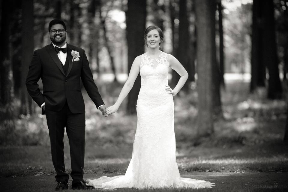 Black and White Wedding - Saratoga, NY