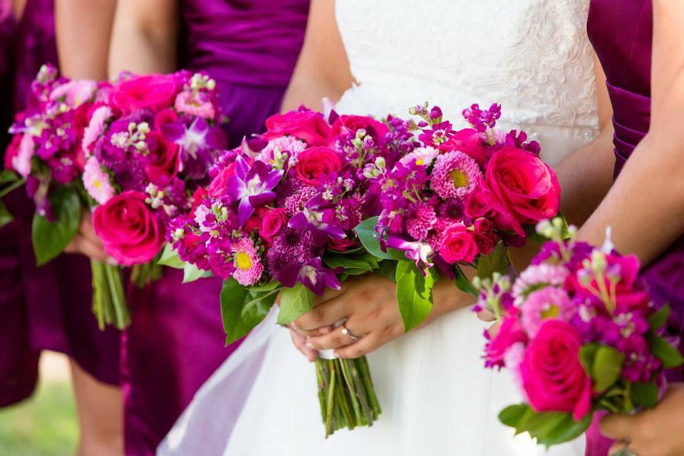 Bride and bridesmaids bouquet