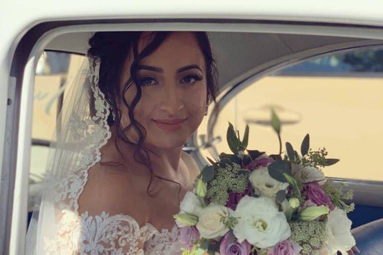 Lavish lavender and cream bouquet