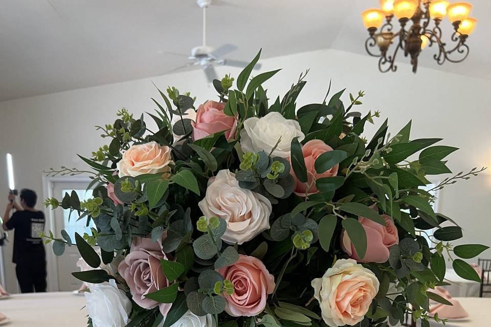 Rectangle stand & floral