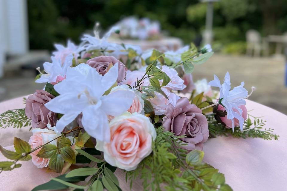 Our door table floral