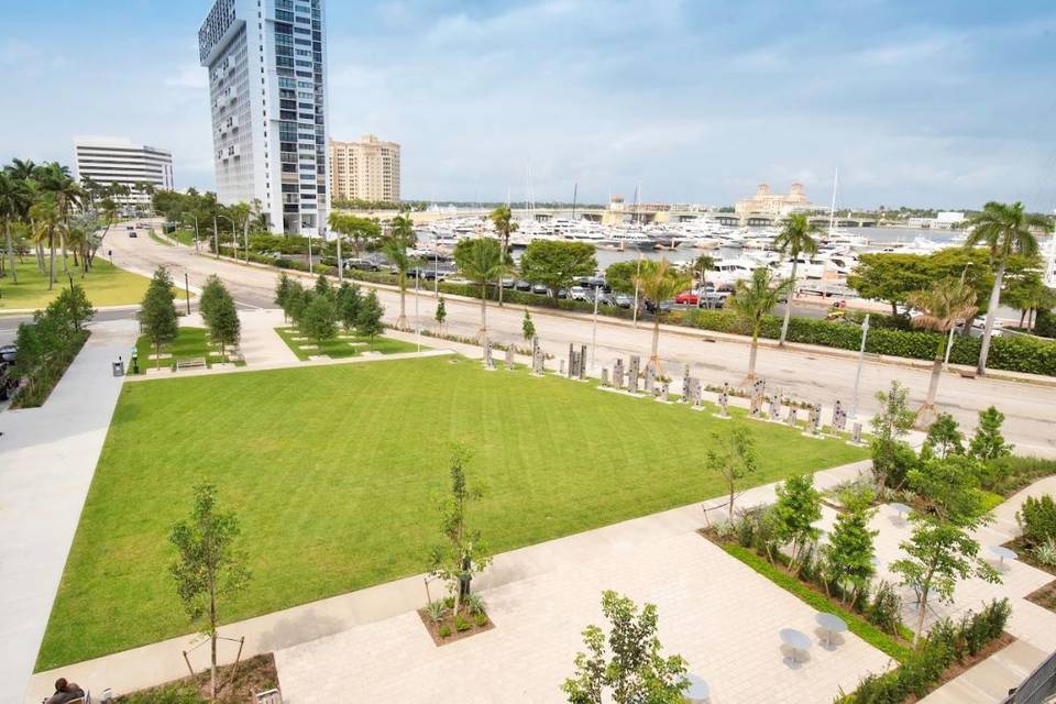 Outdoor ceremony space