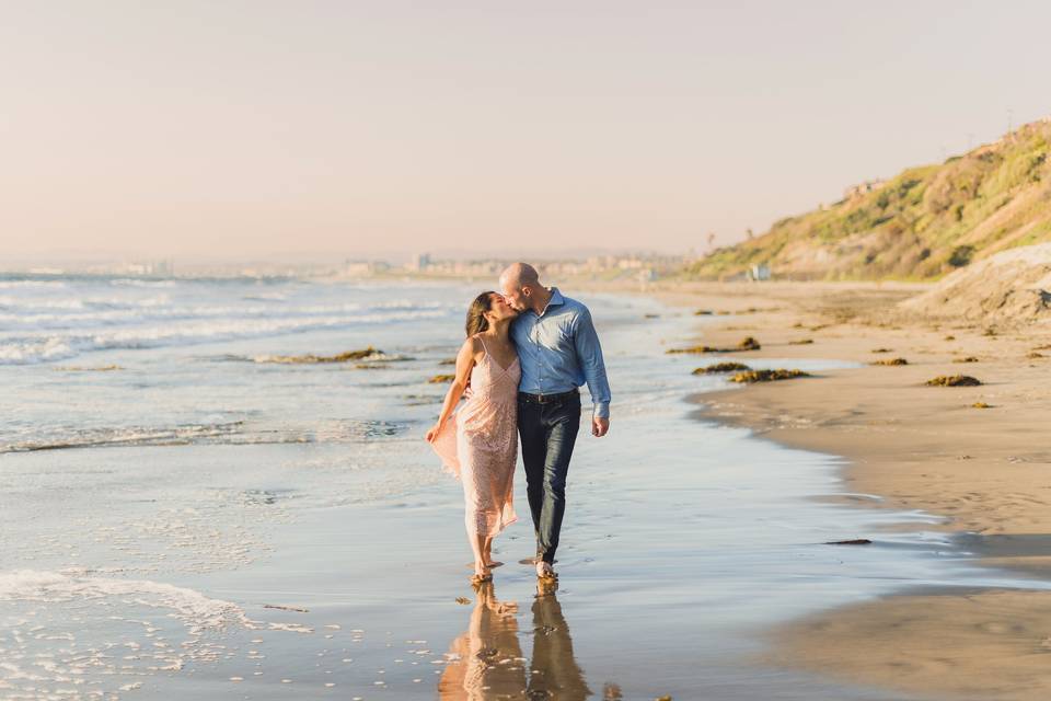 Walking on the beach