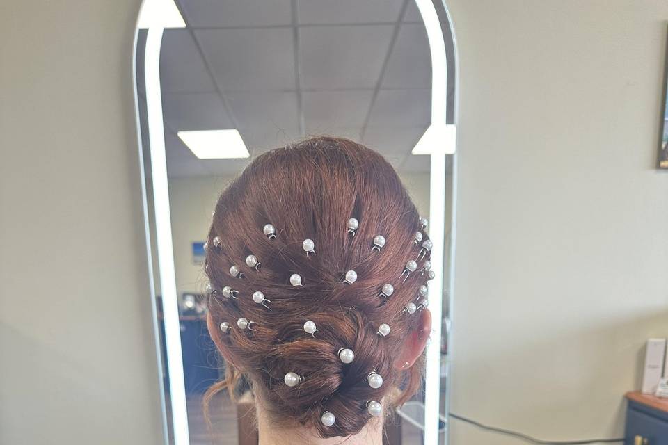 Brides hair
