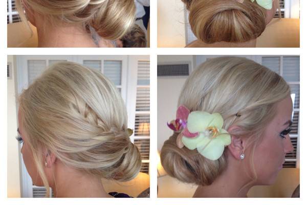 Side bun hairstyle