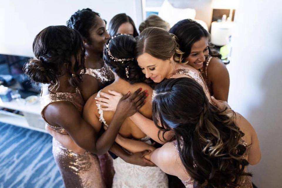 Bride and her besties