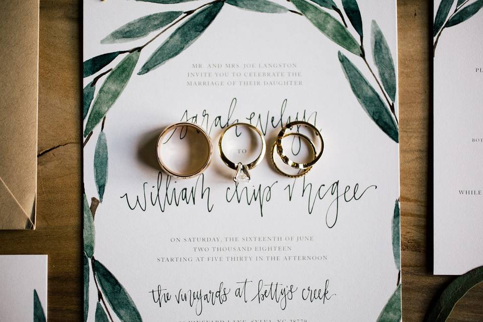 Natural Greenery Invite Suite