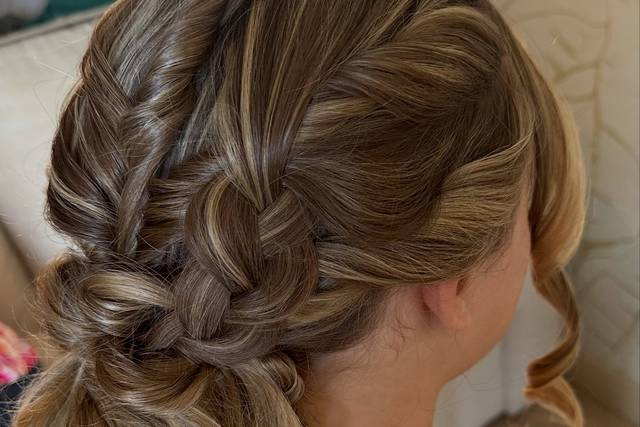 Long hair updo