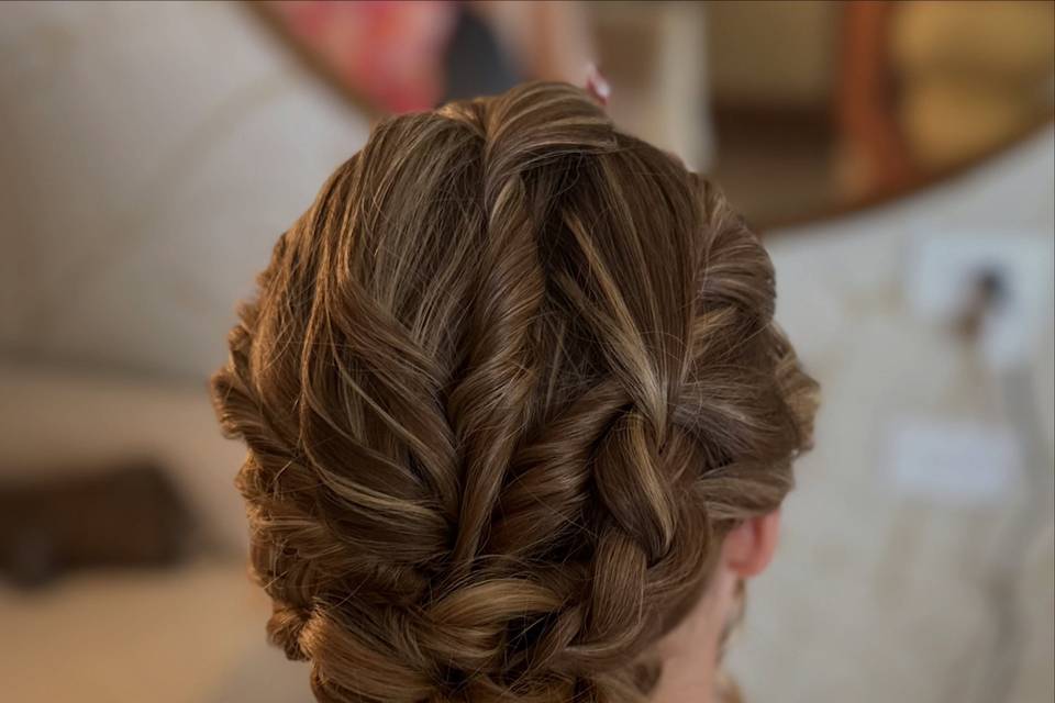 Long hair updo