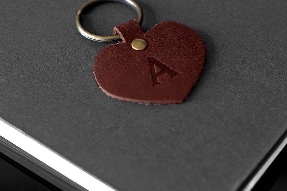 Chestnut Heart Keychain