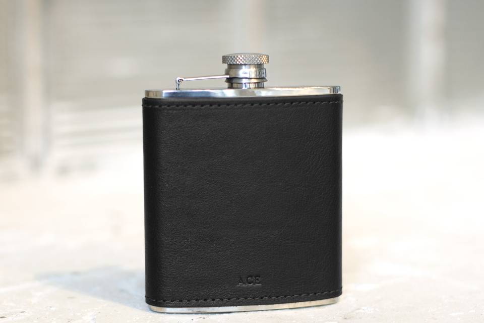 Black Wrapped Flask