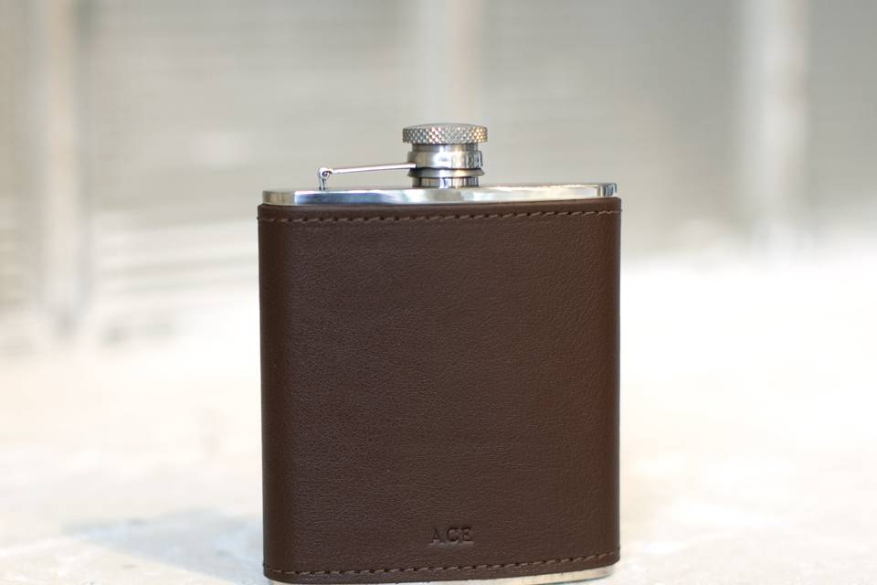 Brown Wrapped Flask