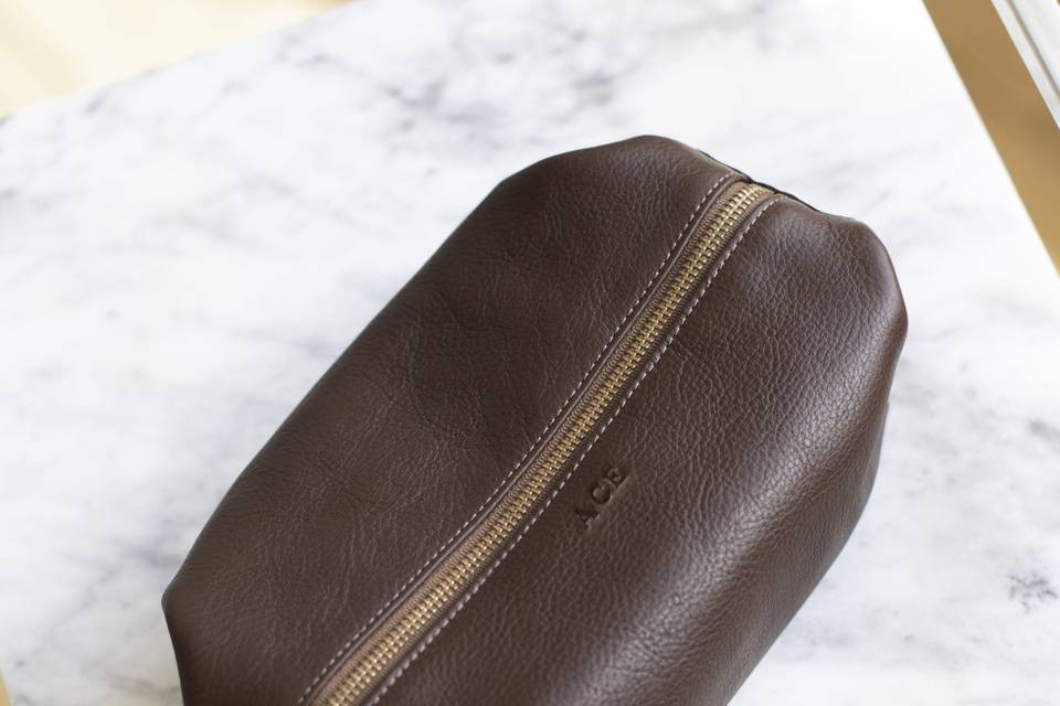 Brown Dopp Kit Groomsman Gift