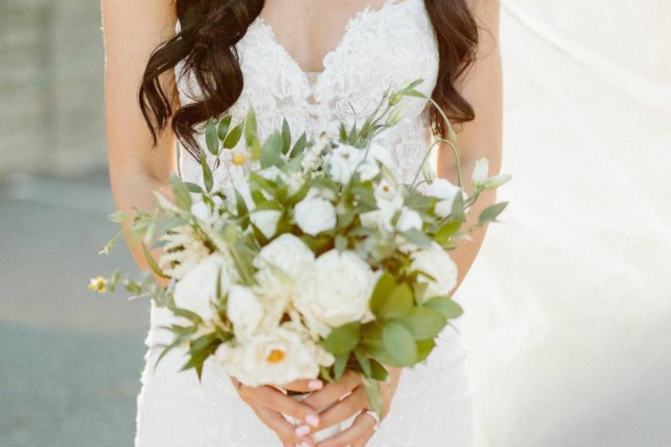 Bride and blooms