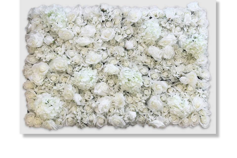 White Flowers - White Frame