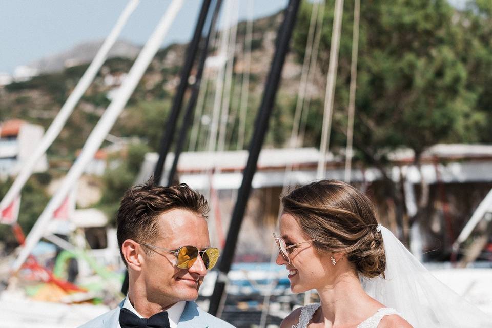 Wedding couple in West Crete