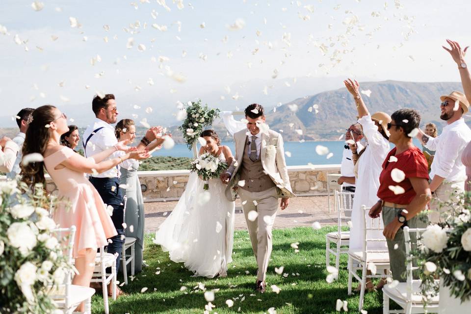 Sea view villa wedding Greece